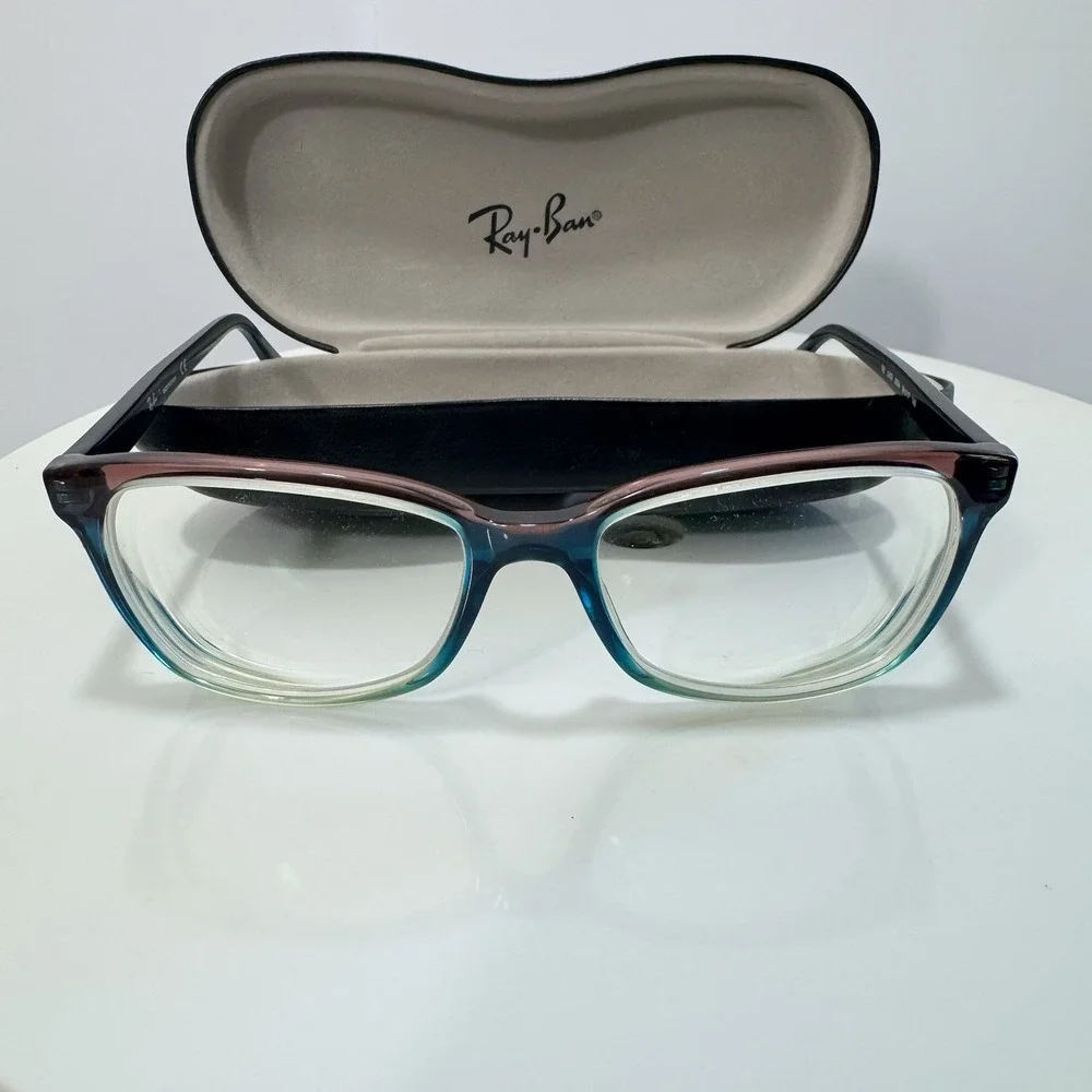 Ray-Ban RB 5362 5834 Blue Pink Gradient Cat Eye Eyeglasses Frames 54-17-140 Case